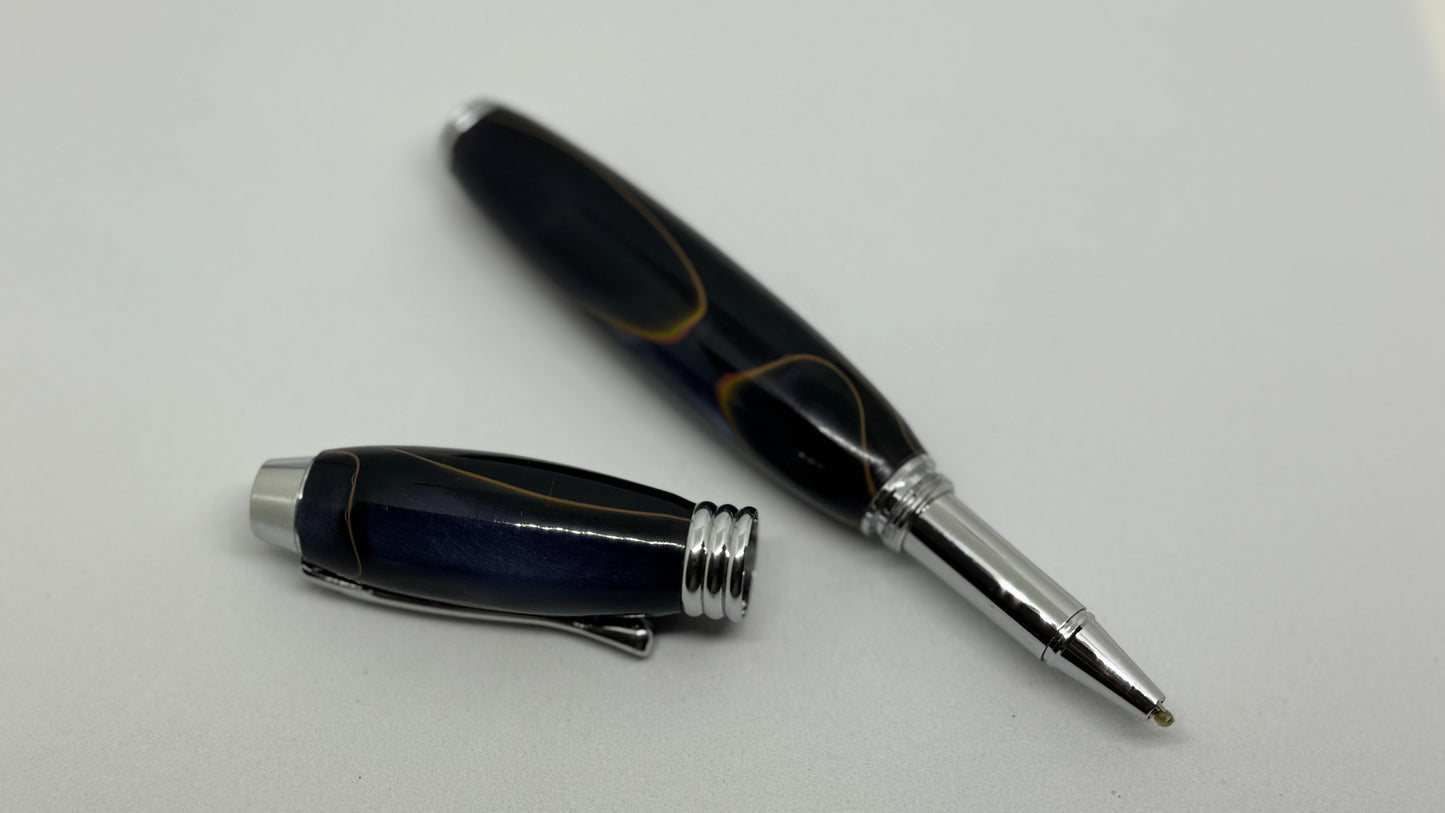 Blue resin pen